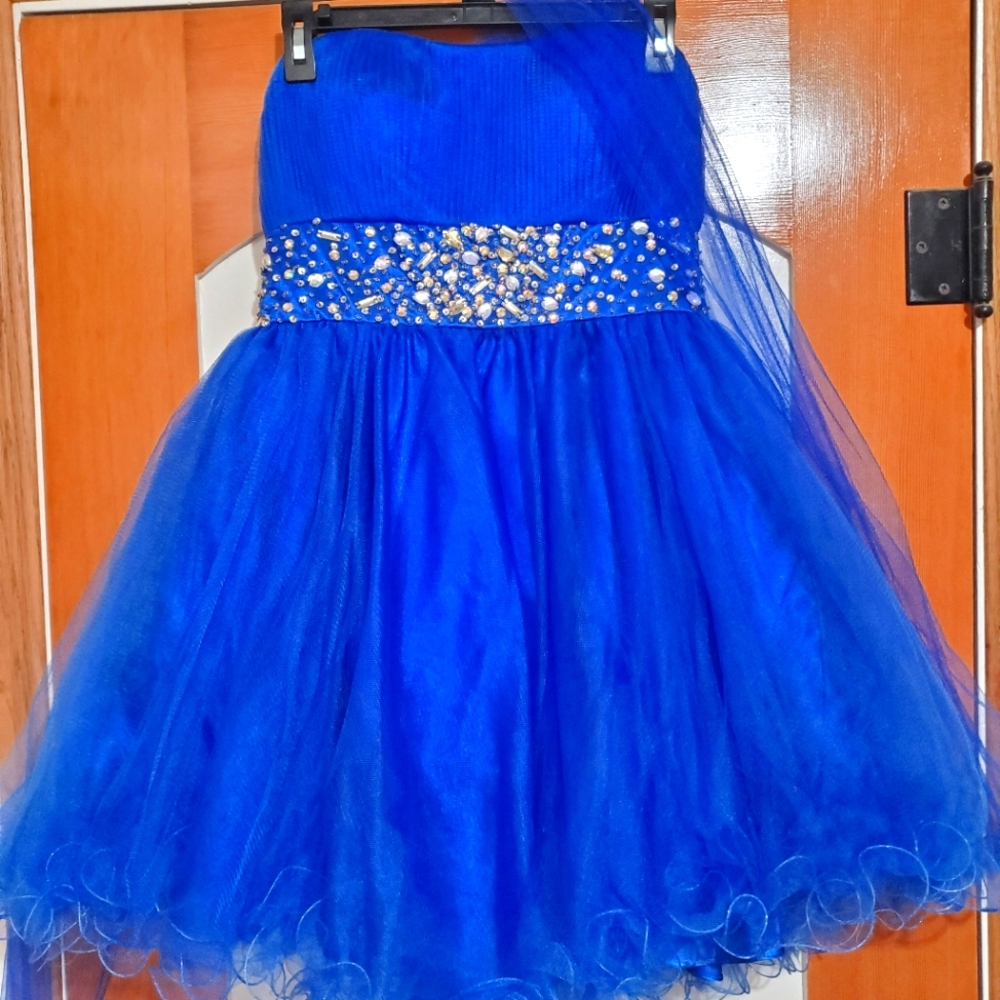 Royal blue cocktail dress